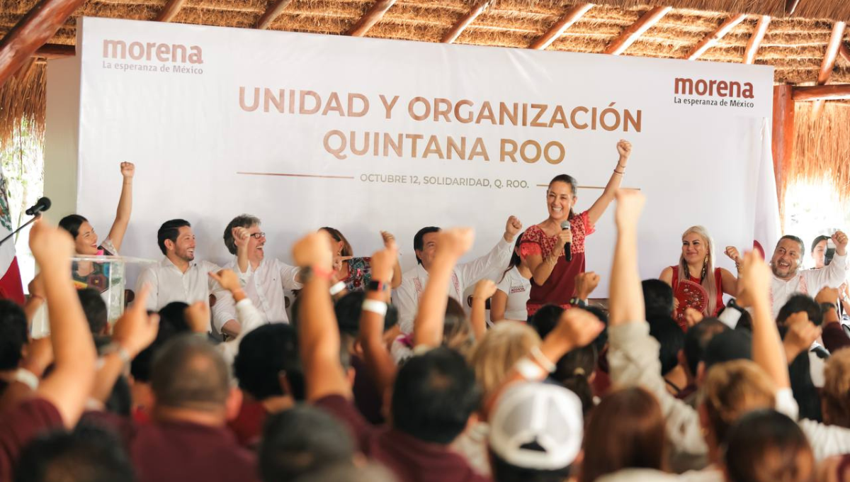 "Somos invencibles": Claudia Sheinbaum en reunión de Morena en Quintana Roo