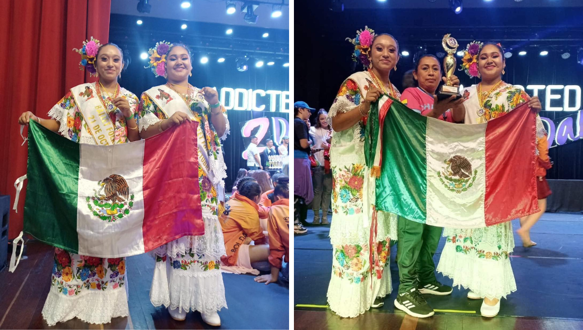 Liborio Vidal felicita a jaraneras yucatecas por oro en competencia de baile en Colombia