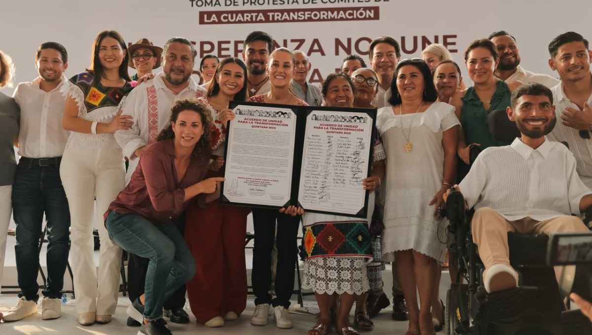 Claudia Sheinbaum firma en Quintana Roo el Acuerdo de Unidad para la Transformación