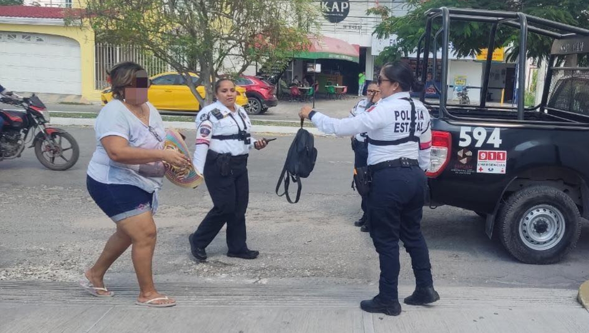 El bolso fue recuperado varias calles después de donde la mujer descendió en Campeche