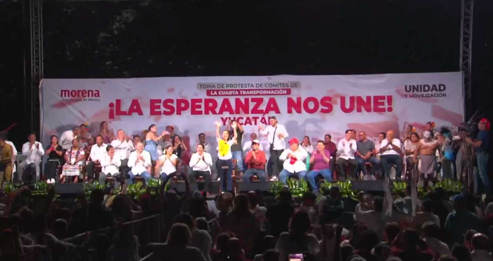 Claudia Sheinbaum se reúne con 14 mil militantes de Morena en Valladolid, Yucatán: EN VIVO