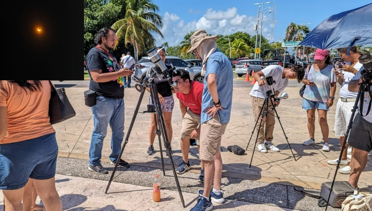 Así se vivió el Eclipse solar 2023 desde Quintana Roo