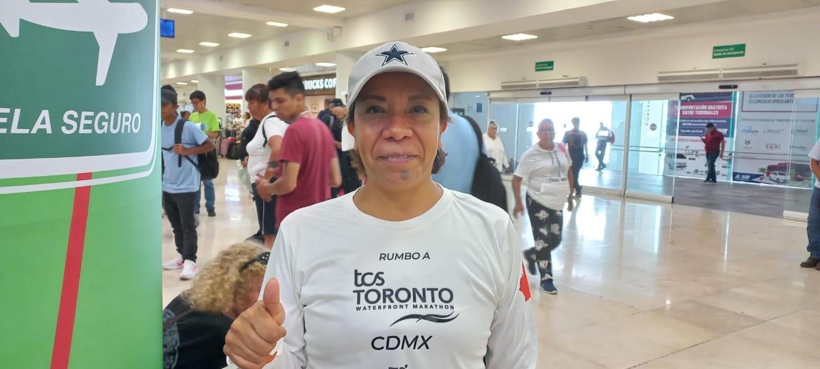Aeropuerto de Cancún:  Mexicana va a Toronto a competir en un maratón