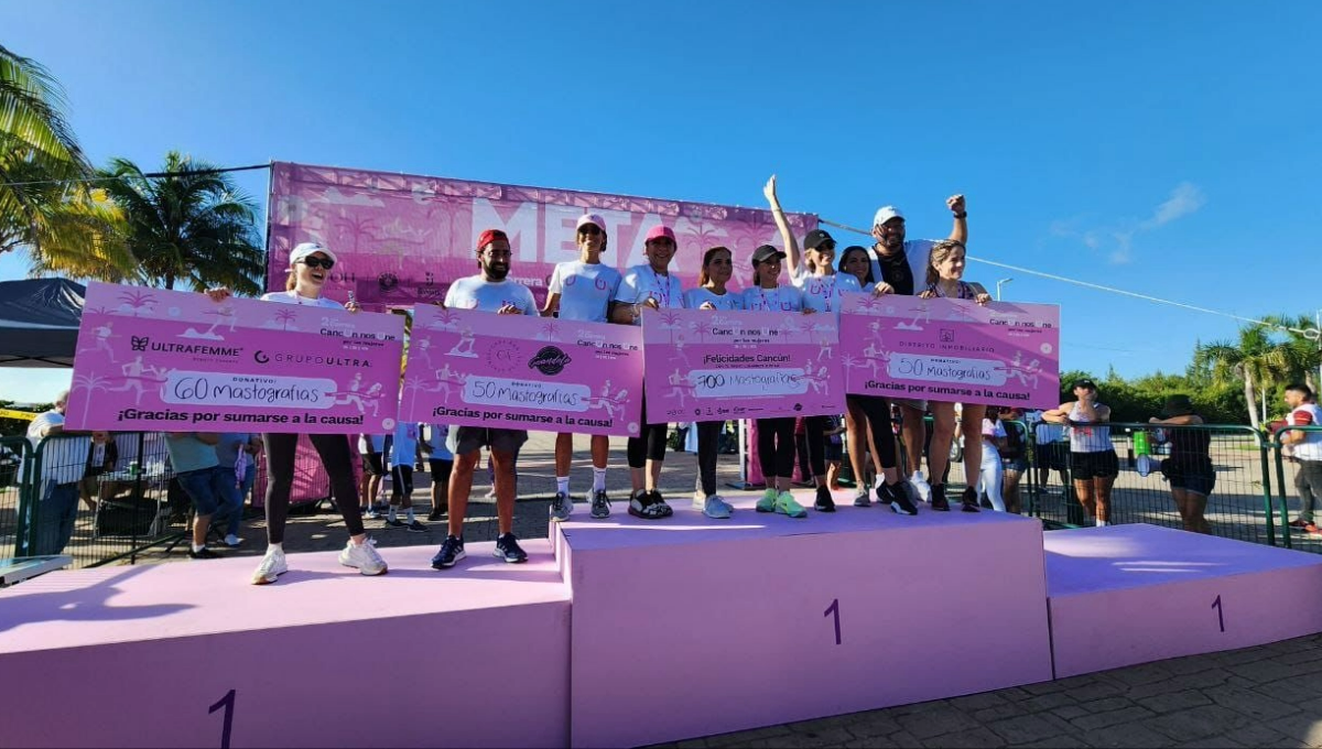 Atletas locales triunfan en la 'Segunda Carrera Cancún nos Une por las Mujeres'