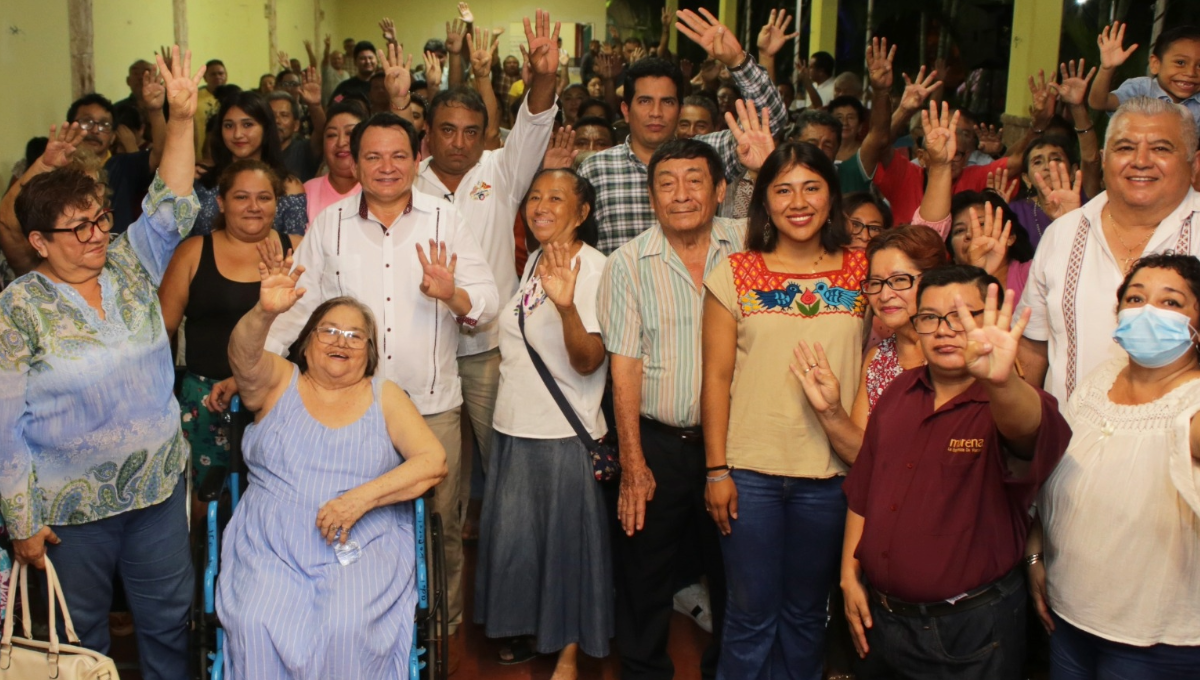 Morenistas promueven la 4T en Mérida en favor de Claudia Sheinbaum y Joaquín Díaz Mena