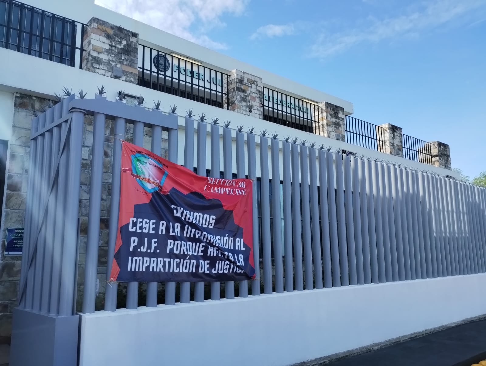 Sindicalizados del Poder Judicial de la Federación en Campeche se unen a la protesta nacional