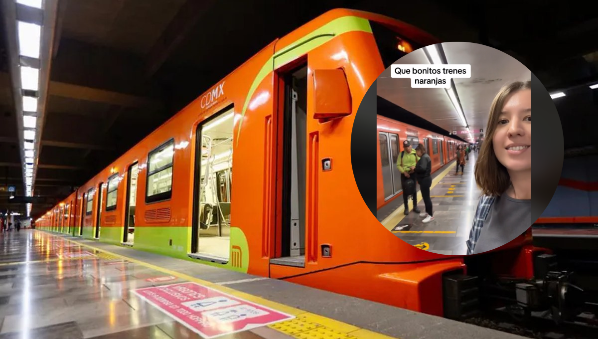 Metro de la CDMX fascina a joven rusa; "Qué bonitos trenes naranjas", dice: VIDEO