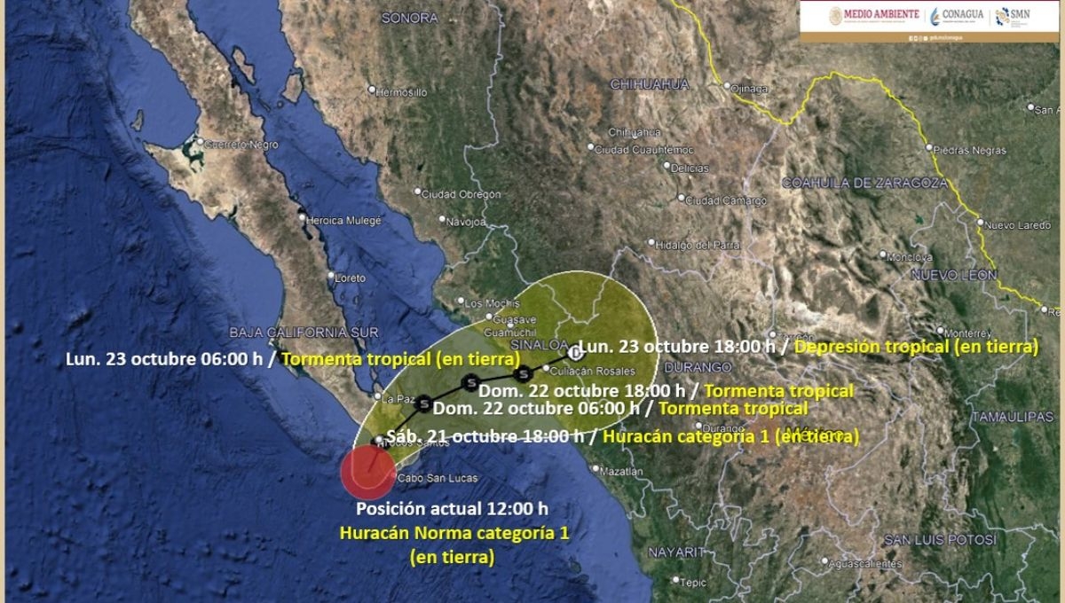 El Huracán Norma tocó tierra en Baja California Sur y se degradó a categoría 1