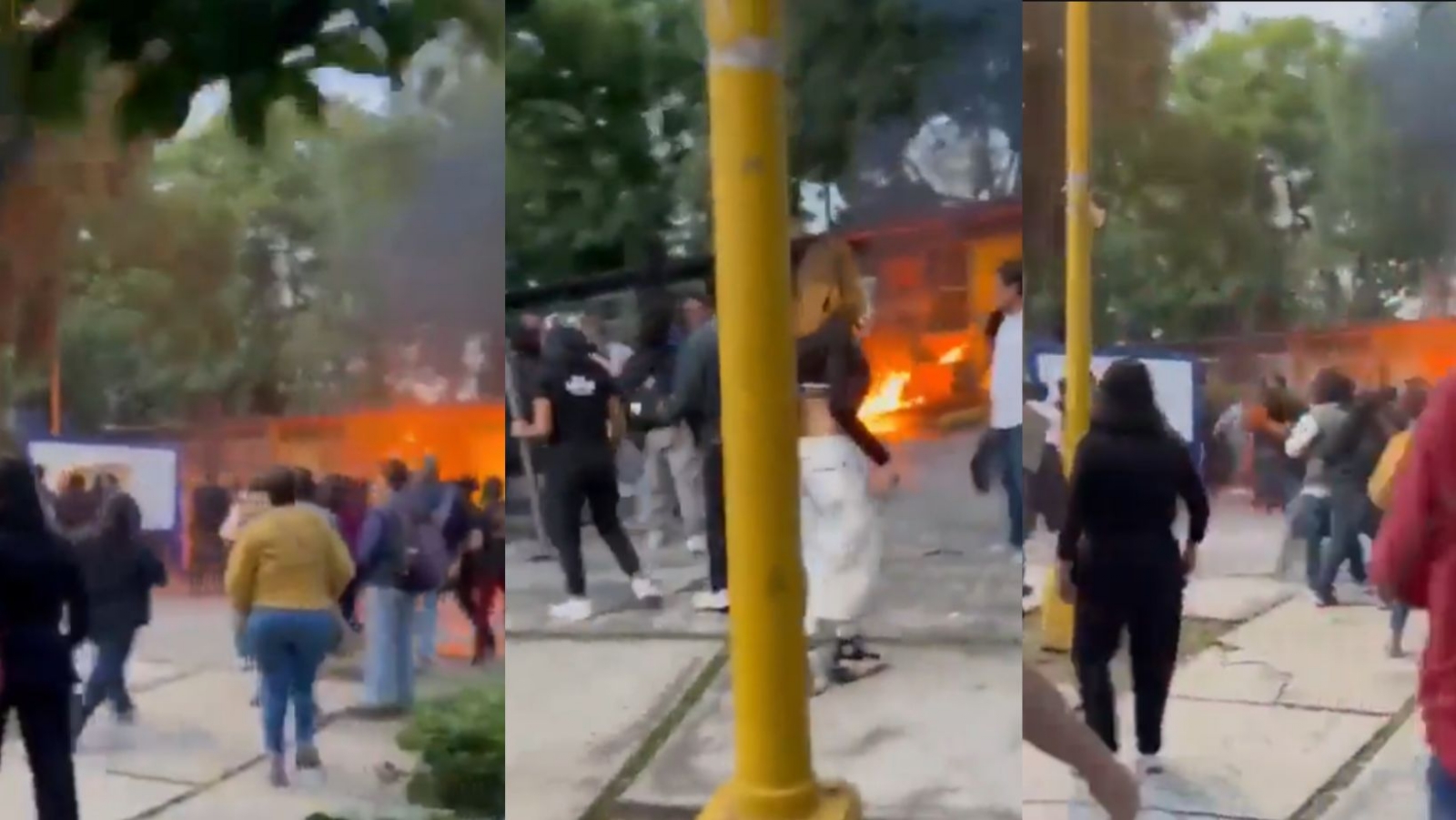 Reportan a dos maestras con quemaduras graves tras ataque en CCH Azcapotzalco: VIDEO