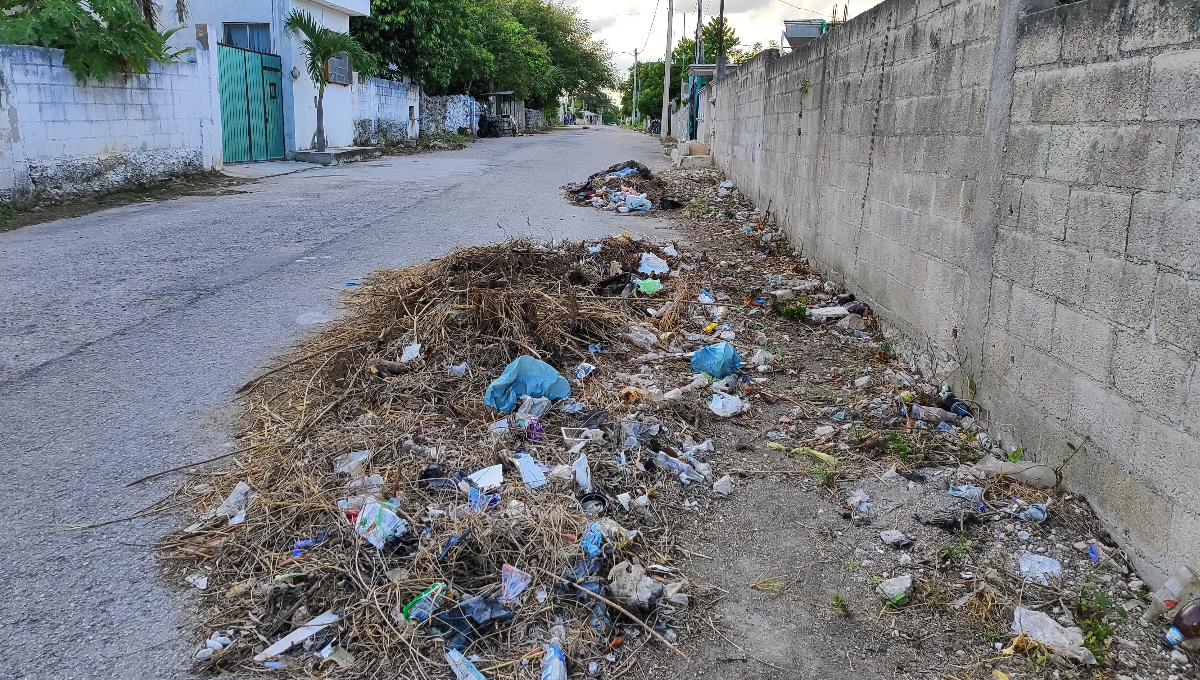 Basura en calles de Tizimín, Yucatán, genera molestia entre vecinos