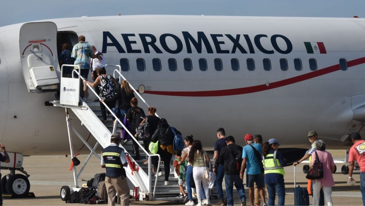 En el primer día de operación del puente aéreo Acapulco-CDMX, salieron 14 vuelos con turistas que quedaron varados por el Huracán Otis