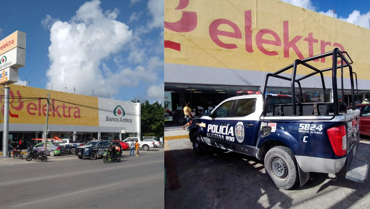 Sujetos armados roban a un cliente dentro del elektra de la región 94 en Cancún
