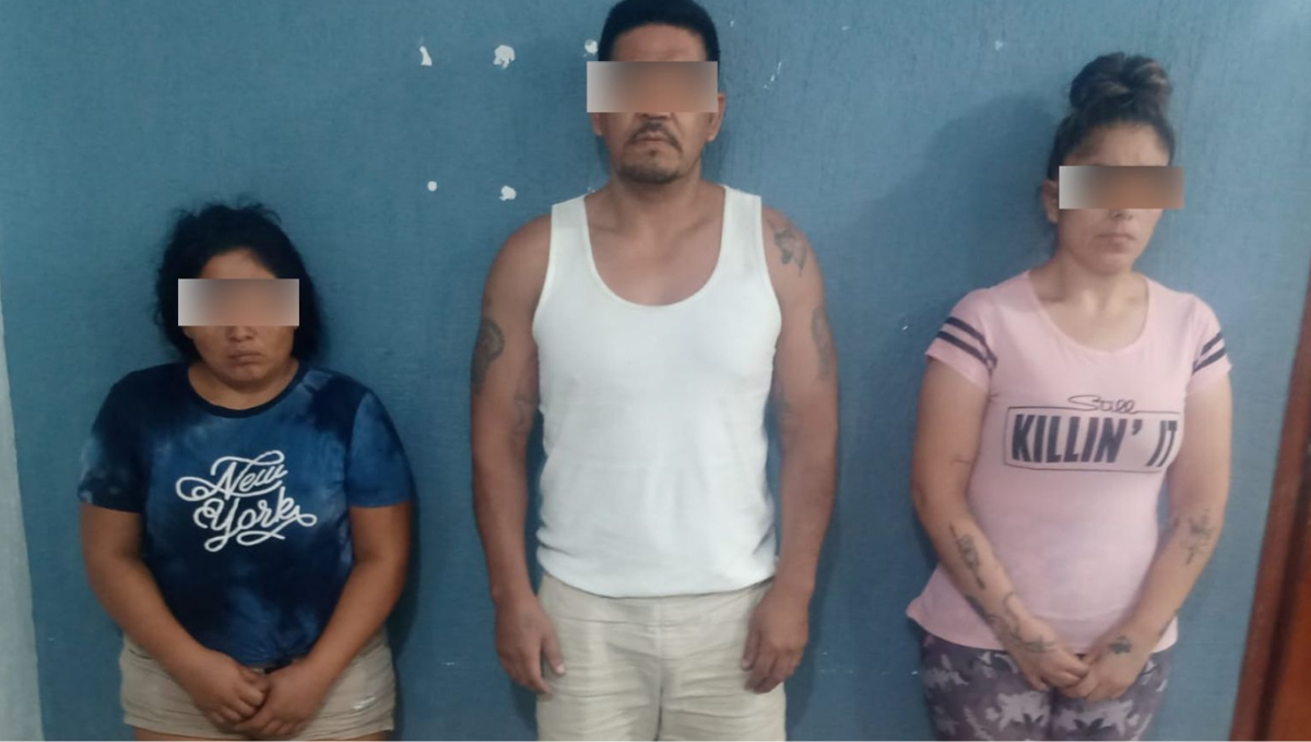Cae un trío de ladrones en posesión de marihuana y cristal en Cancún