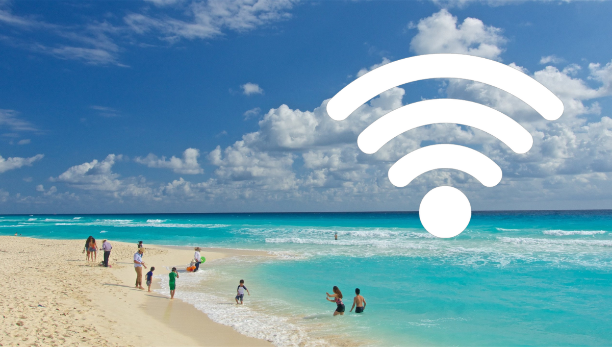 Esta es la única playa con Wifi gratis en Cancún