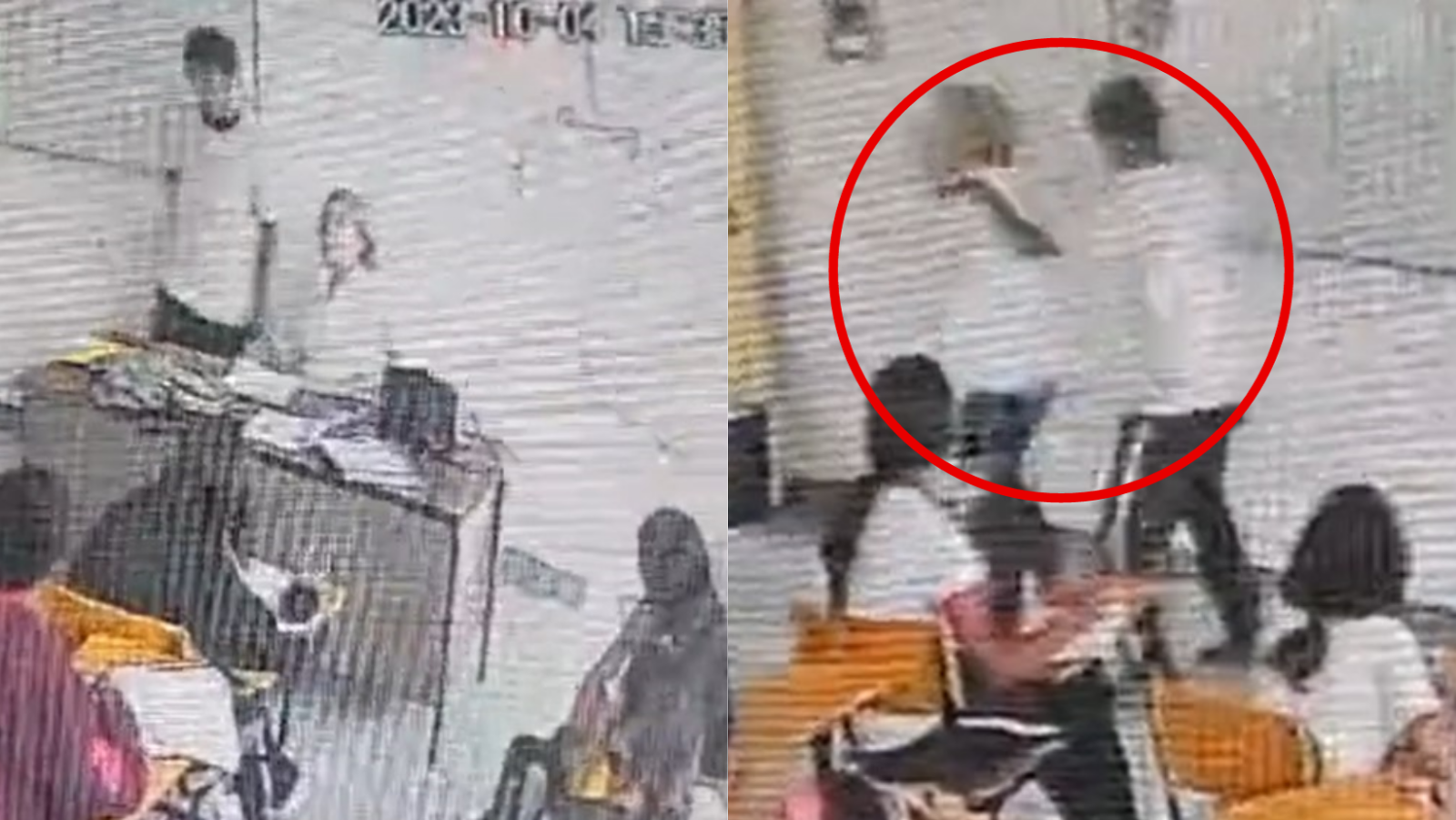 Así fue como un alumno atacó a su maestra en una secundaria en Coahuila: VIDEO