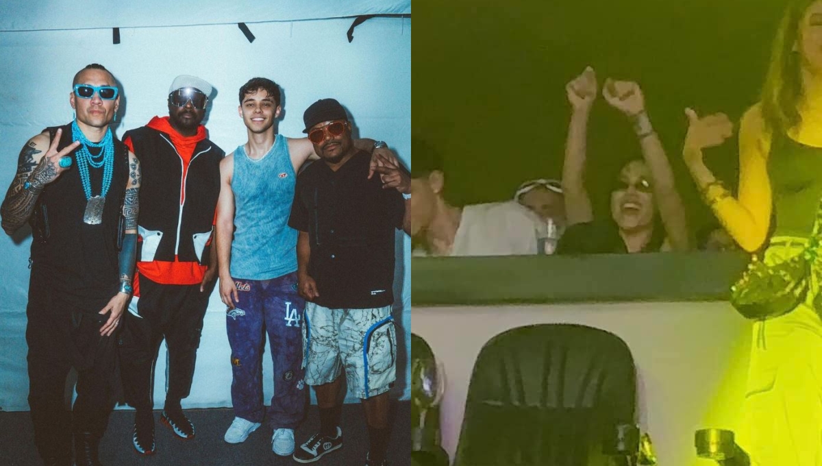Danna Paola fue captada entre la audiencia del concierto de Black Eyed Peas en Mérida
