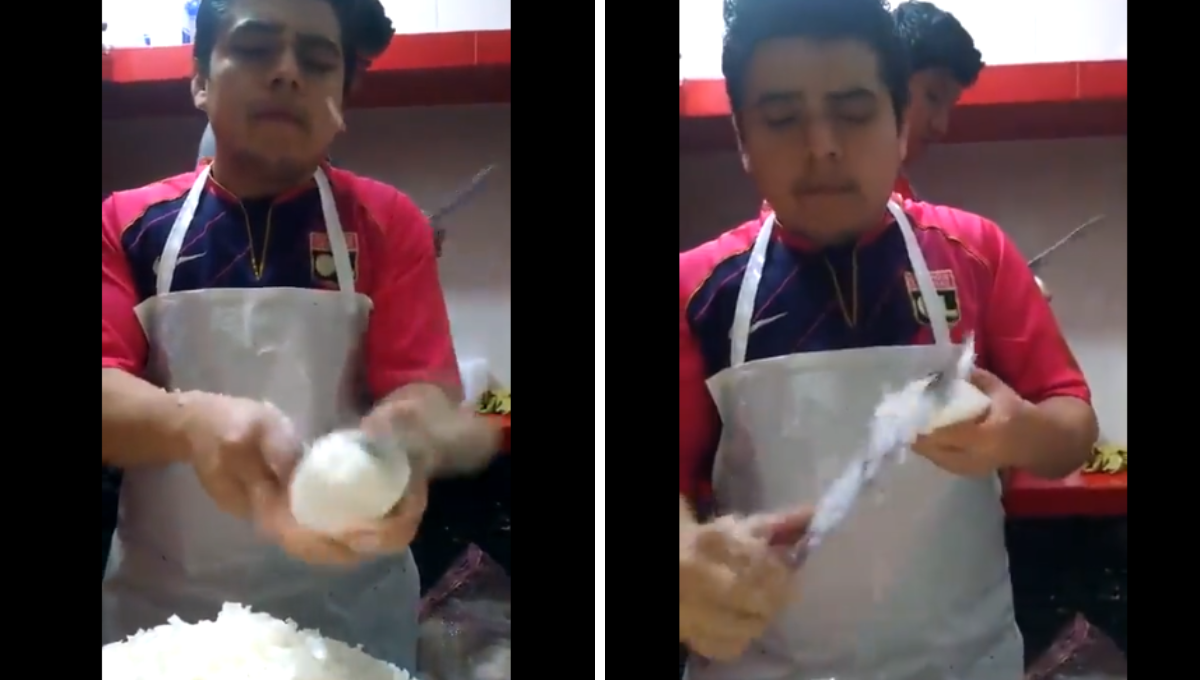 ¡Sin llorar! Taquero se viraliza por picar cebolla de una manera magistral: VIDEO