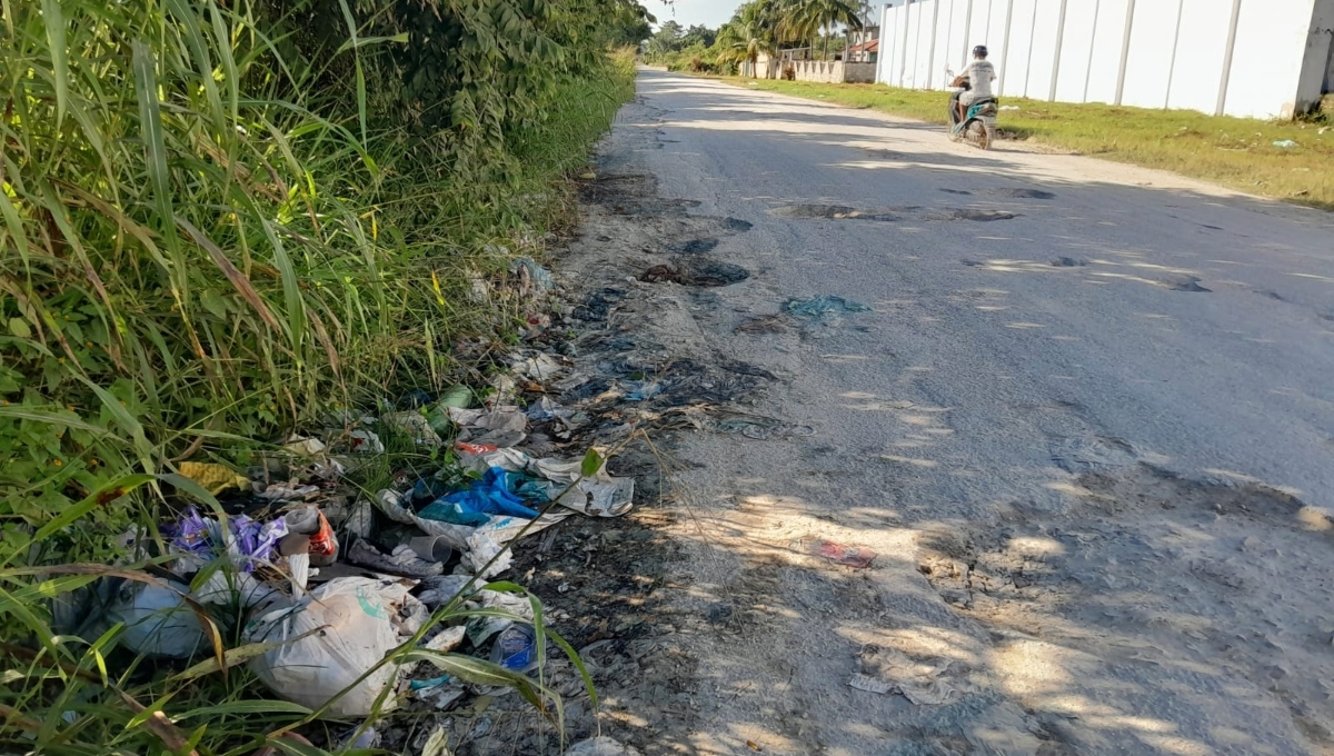 Vecinos de Escárcega convierten las calles en un basurero clandestino