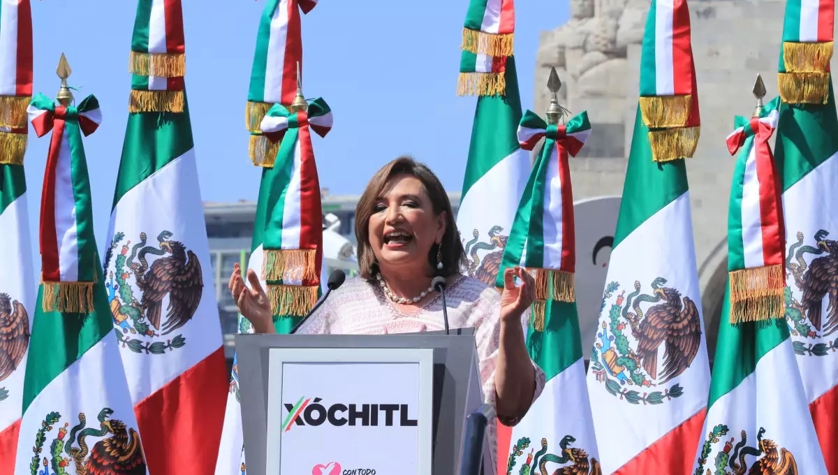 Xóchitl Gálvez olvida discurso en pleno Informe en el Monumento a la Revolución en la CDMX