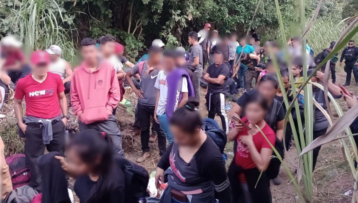 Rescatan a 69 migrantes abandonados en Actopan, Veracruz