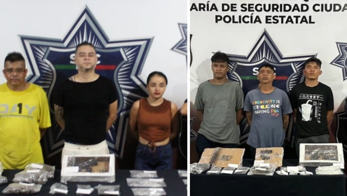 Detienen a seis presuntos narcomenudistas con 400 dosis de droga en Cancún