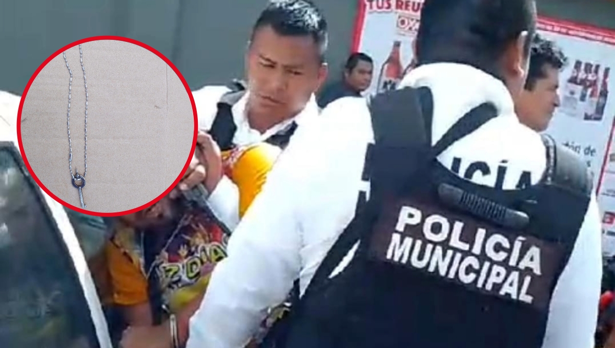 Taxistas acusan a policía de Ciudad del Carmen por el supuesto robo de una cadena de oro: VIDEO