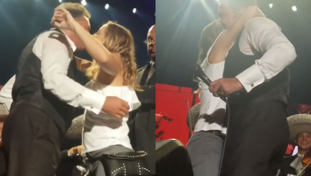 Luis Miguel besó y bailó con una fan en su concierto en Monterrey