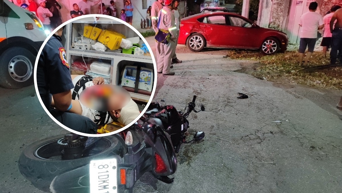 Vecinos de Tizimín intentan linchar a hombres que ocasionaron el accidente de un motociclista