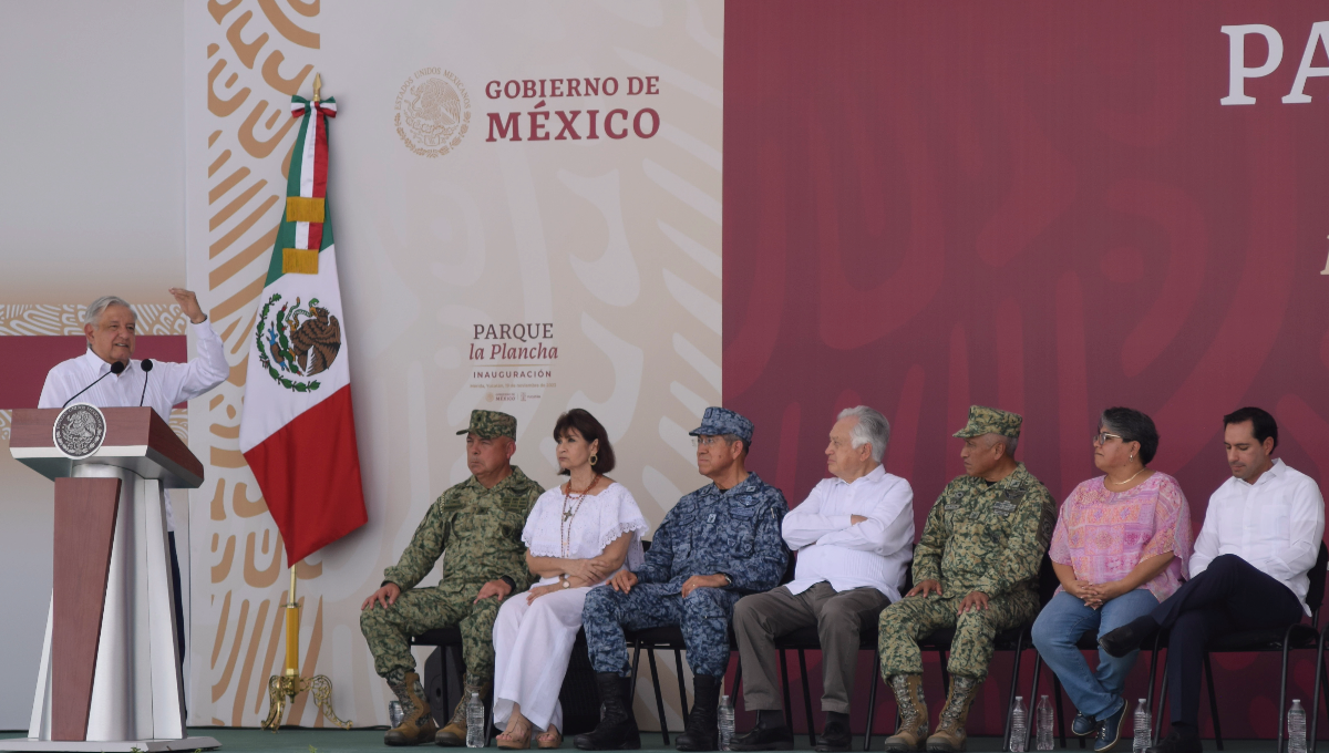 'Llegó el tiempo el Sureste', AMLO en la inauguración del Parque La Plancha en Mérida