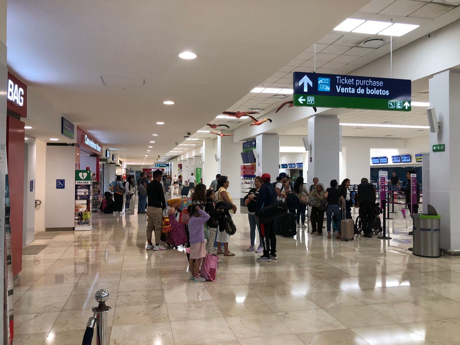 El aeropuerto de Mérida registra 45 vuelos de entrada y salida este lunes