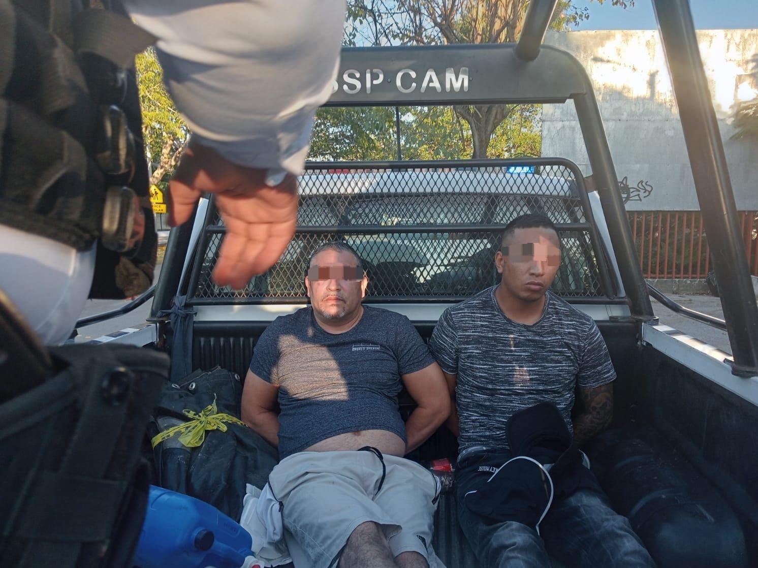 Los dos hombres quedaron a disposición de la Fiscalía de Campeche