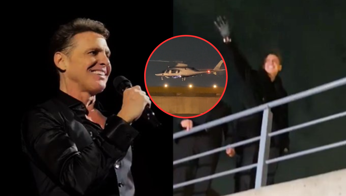 Luis Miguel abandona la Arena CDMX en helicóptero ¡Mis ahorros!: VIDEO