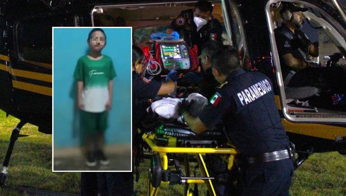Niño macheteado por un hombre en Espita sigue grave en un hospital de Mérida