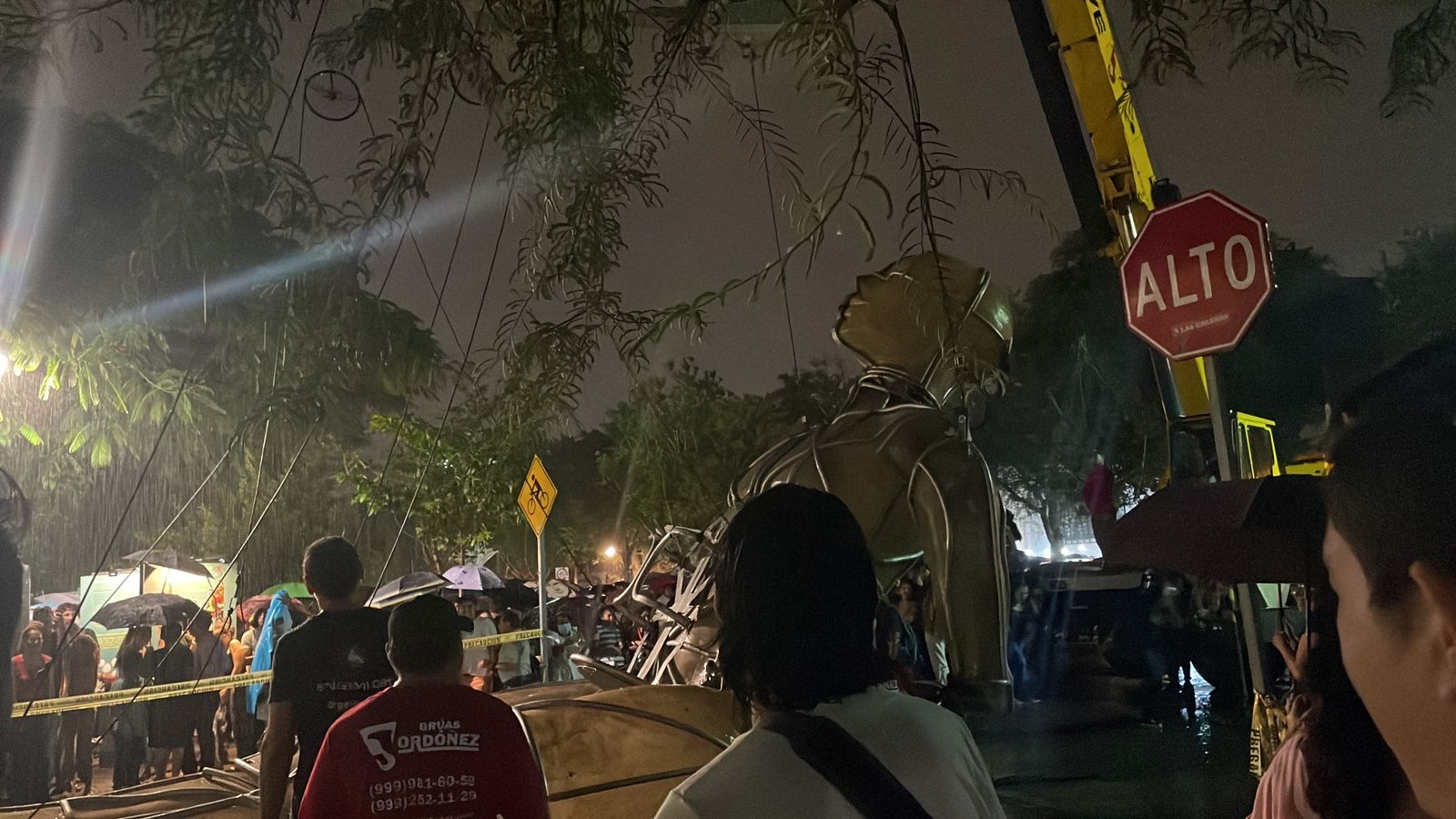 Suspenden al Gigante de la Fura en Mérida por la lluvia