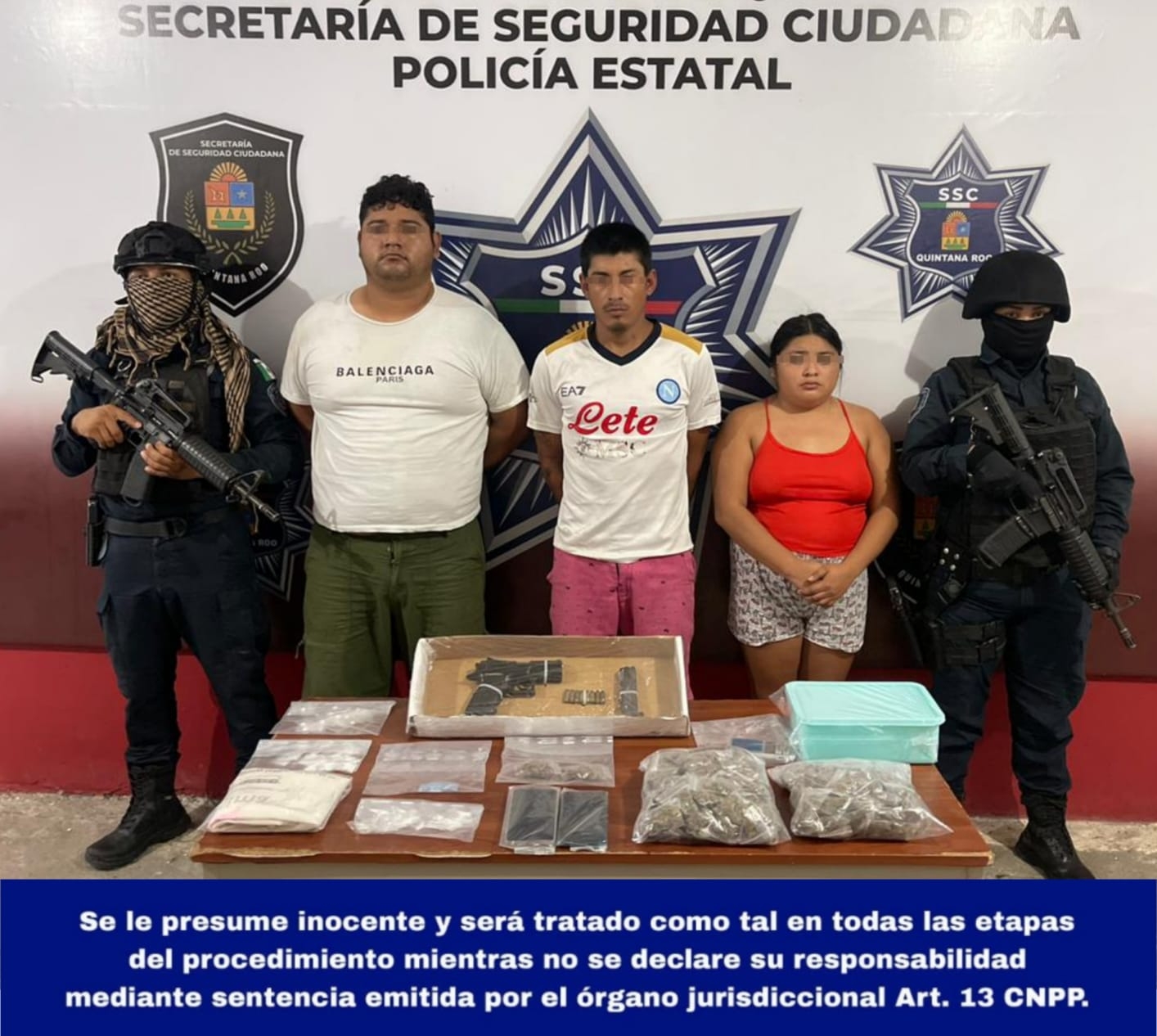 Caen tres presuntos narcomenudistas en Cancún