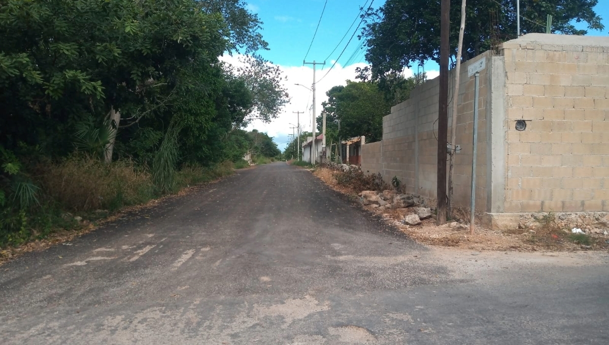 Según se rehabilitó la calle 22-C y calle sin número, entre las calles 22-C y 22-B del barrio La Fátima, en Calkiní