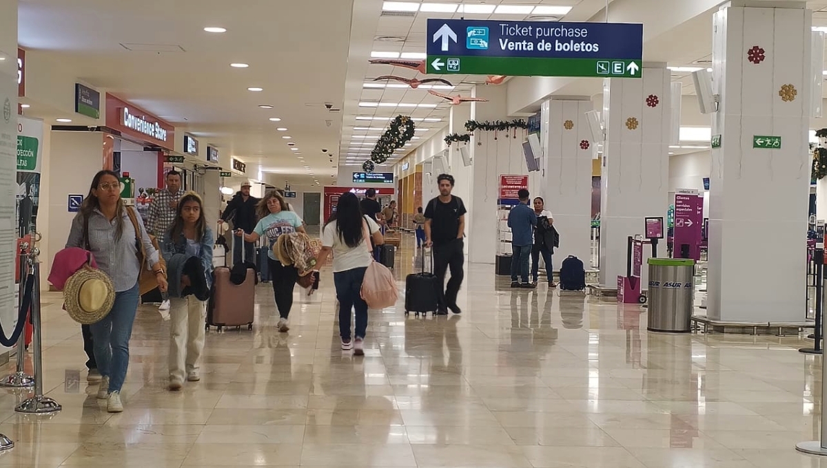 Aeropuerto de Mérida recibe vuelos de Cancún a causa del cierre de la terminal aérea por mal tiempo