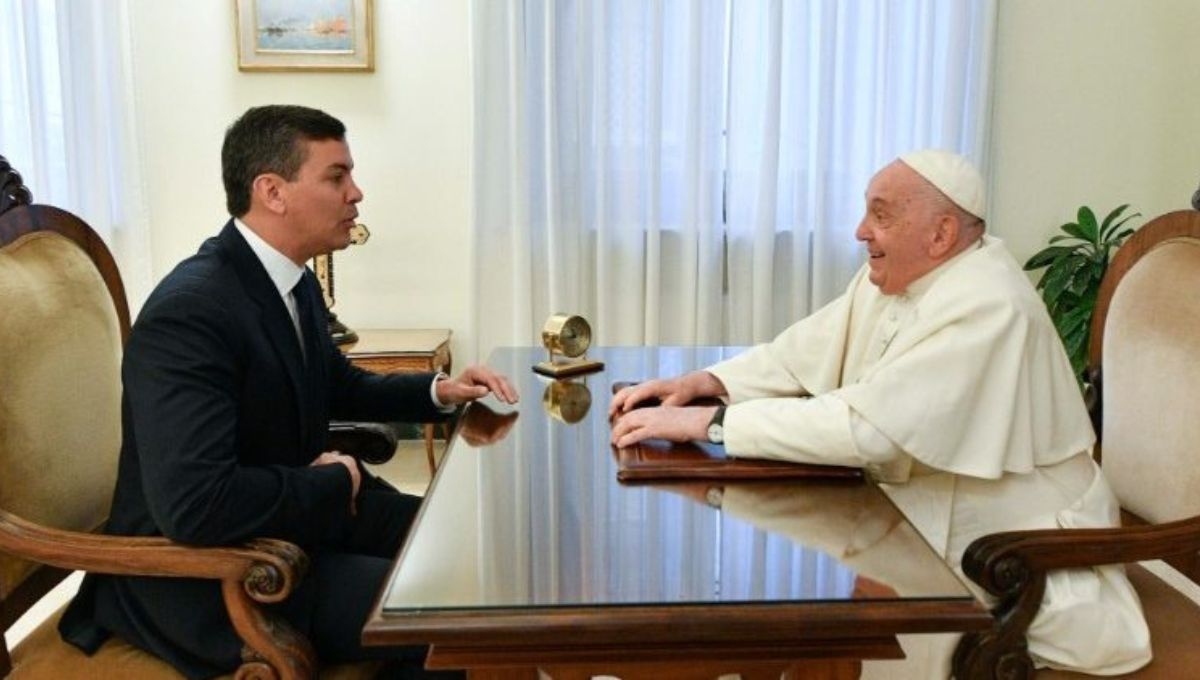 Santiago Peña Palacios, Presidente de Paraguay, tuvo una audiencia con el Papa Frencisco este lunes en el Vaticano
