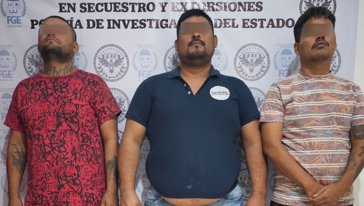 Caen tres presuntos secuestradores de un hombre en Cancún