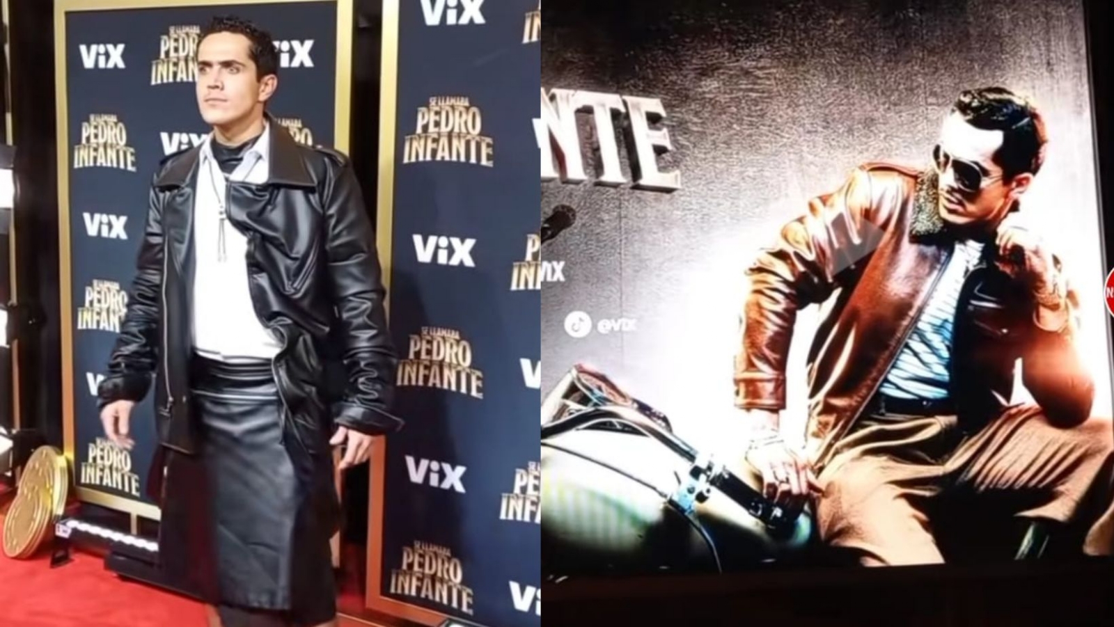 Actor que interpreta a Pedro Infante en nueva serie aparece en alfombra roja con falda: VIDEO