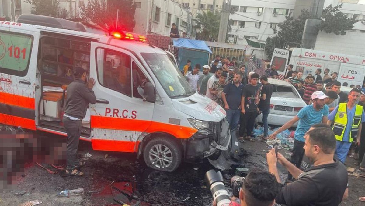 Palestinos acusan a Israel de lanzar un ataque contra un hospital en Gaza