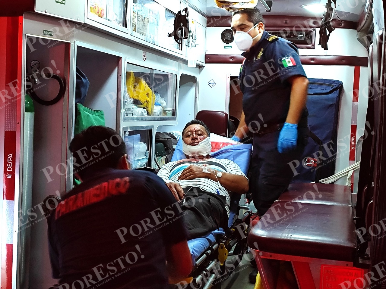 El hombre fue trasladado gravemente herido al hospital San Carlos de Tizimín