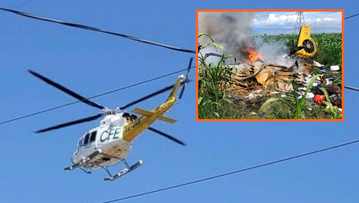 CFE confirma la muerte de cuatro empleados durante el desplome en un helicóptero en Morelos
