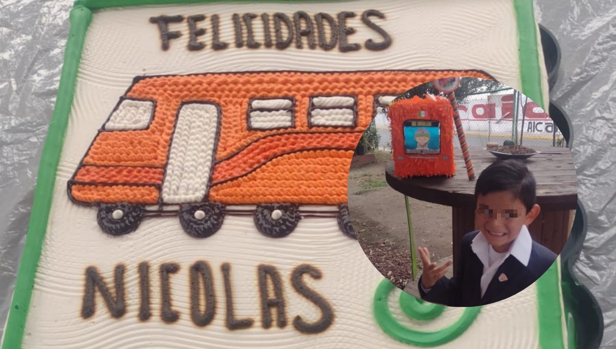 Niño celebra sus 7 años con una fiesta temática del Metro de la CDMX