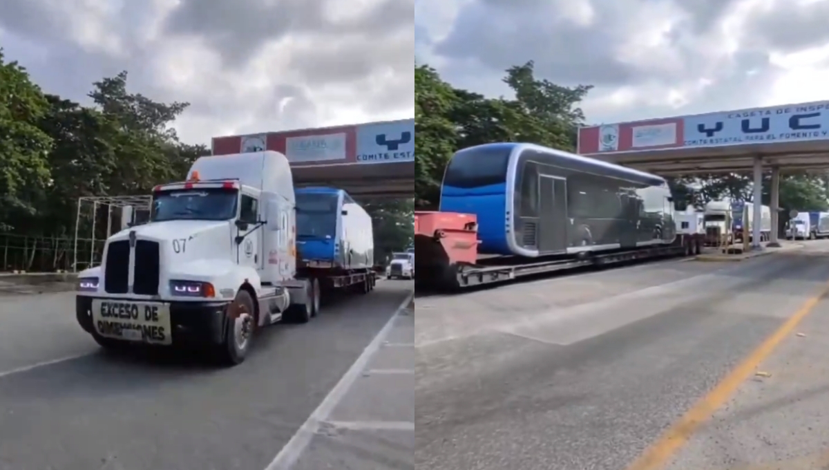 Llegan a Mérida cinco nuevas unidades del IE-TRAM desde Vigo, España: VIDEO