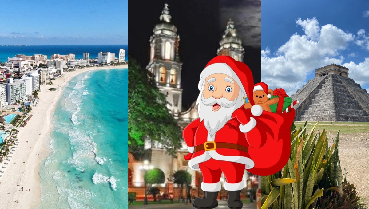 Santa Claus se paseó por los estados de la Península de Yucatán por medio de la IA