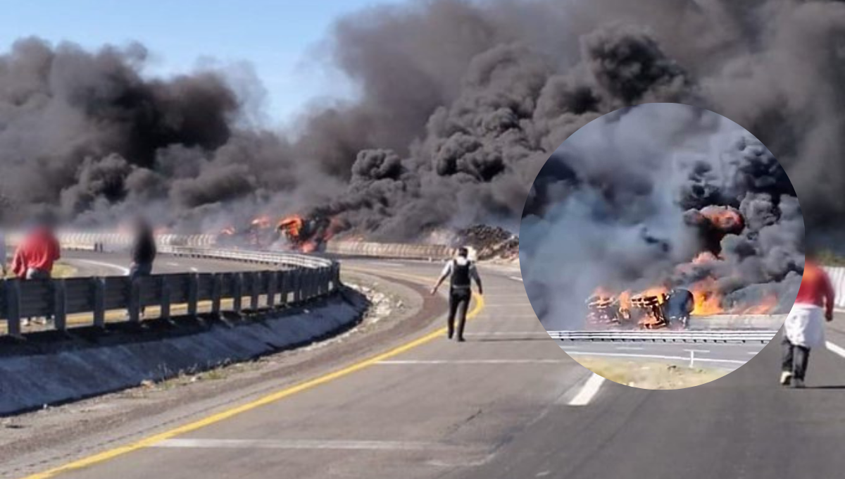 Explosión de una pipa con gasolina provoca cierre de la autopista Puebla-Orizaba