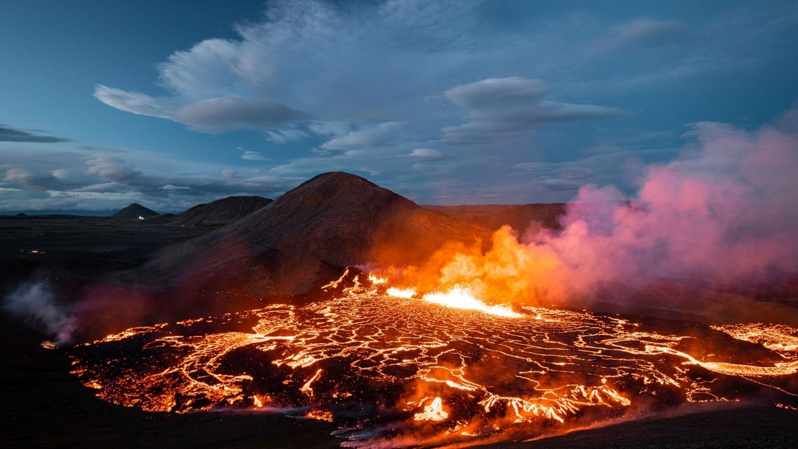 Erupción de volcán en Islandia
