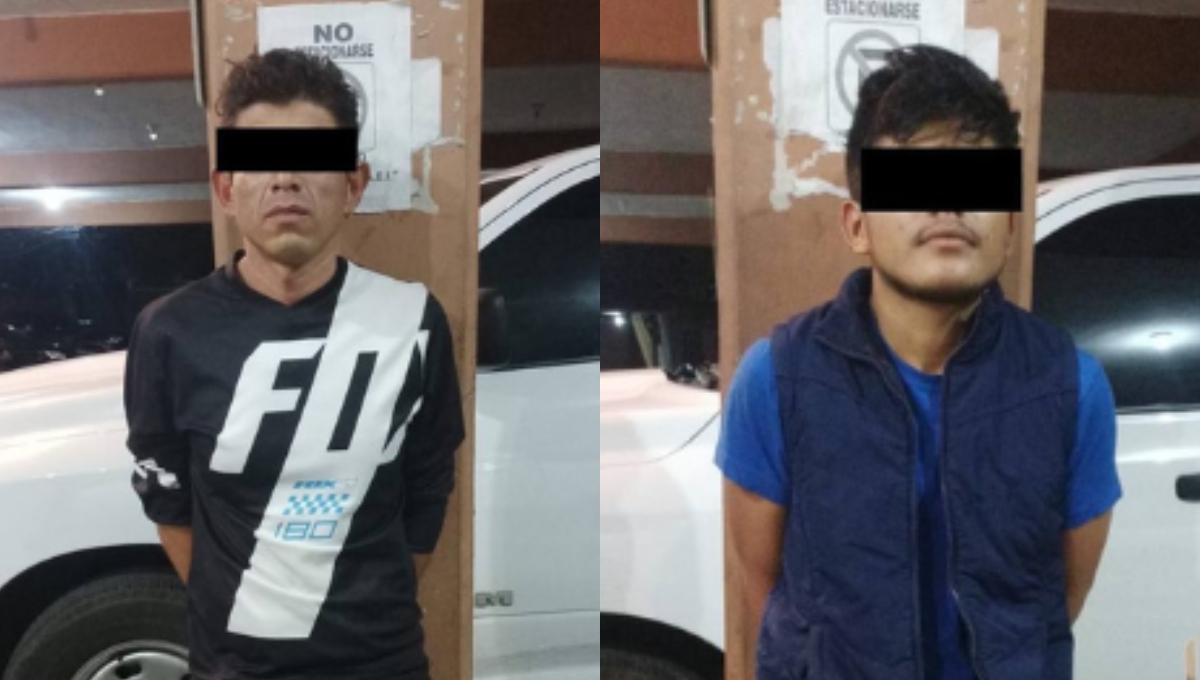 Detienen a dos hombres Ciudad del Carmen acusados por asaltar a los empleados de un comercio