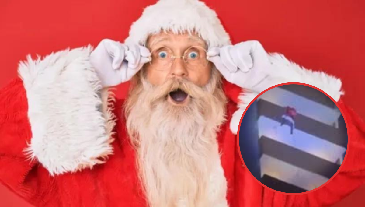 ¡Tragedia en Navidad! Santa Claus se cae del piso 24 de un edificio en Rusia: VIDEO